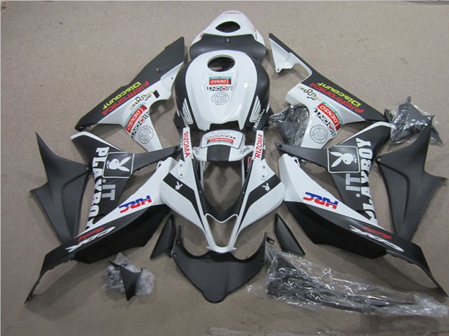 2007-2008 Schwarz weißes HRC CBR600RR Motorrad Verkleidung