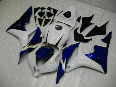 2007-2008 Weiß Blau CBR600RR Motorrad Verkleidung