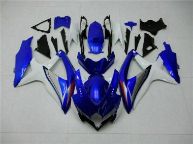 2008-2010 Blau Weiß GSXR 600/750 Motorrad Verkleidung