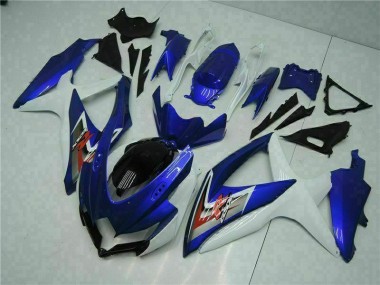 2008-2010 Blau Weiß GSXR 600/750 Motorrad Vollverkleidung & Plastik