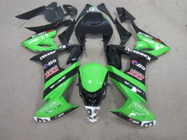 2008-2010 Schwarz Grün ZX10R Motorrad Verkleidung
