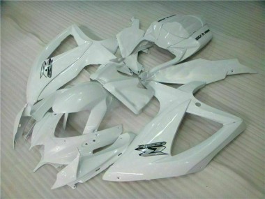 2008-2010 Weiß GSXR 600/750 Motorrad Verkleidung