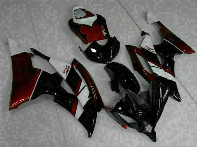 2008-2016 Schwarz YZF R6 Motor Vollverkleidung