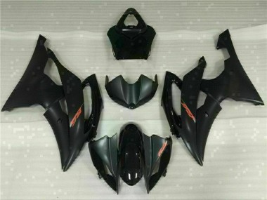 2008-2016 Schwarz YZF R6 Motorradverkleidung Plastik Kits