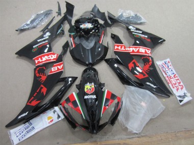 2008-2016 Schwarz weißes Motul YZF R6 Motorrad Verkleidung