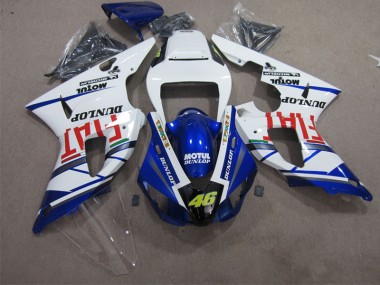 2009-2011 Blau Weiß Motul Dunlop 46 YZF R1 Motorrad Verkleidung