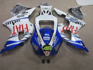 2009-2011 Blau Weiß Motul Dunlop 46 YZF R1 Motorrad Verkleidungen