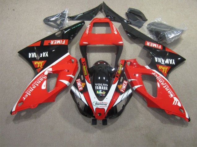 2009-2011 Rot Schwarz Weiß SantUnder YZF R1 Motorrad Verkleidung