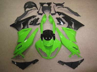 2009-2012 Schwarz Grün ZX6R Motorrad Verkleidung