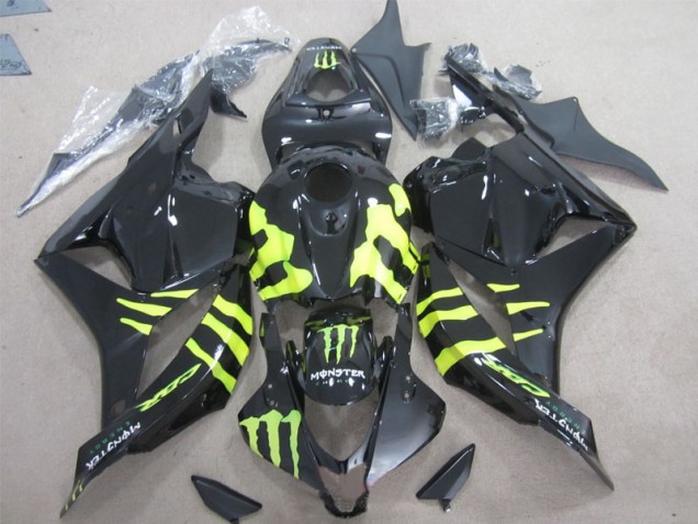 2009-2012 Schwarz grünes Monster CBR600RR Motorrad Verkleidung