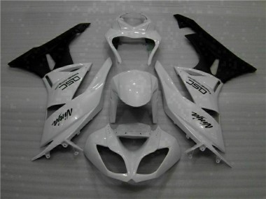 2009-2012 Weiß Schwarz Ninja ZX6R Motorrad Verkleidung