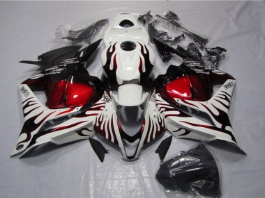 2009-2012 Weiß Schwarz Rot Flamme CBR600RR Motorrad Verkleidung