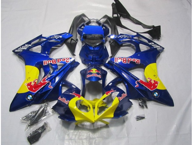 2009-2014 Gelb Blau Red Bull S1000RR Motorrad Verkleidung