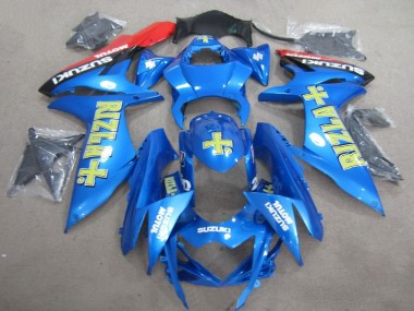 2011-2021 Blau Gelb Rizla GSXR 600 Motorrad Verkleidung