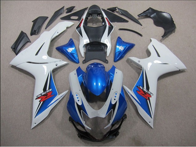 2011-2021 Weiß Blau GSXR 600 Motorrad Verkleidung