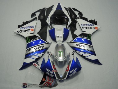 2012-2014 Blau Weiß IVECO YZF R1 Motorrad Verkleidung