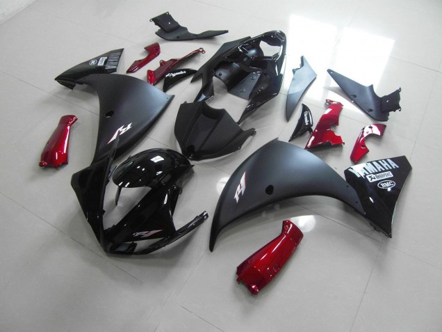 2012-2014 Matt Schwarz Rot YZF R1 Motorrad Verkleidung