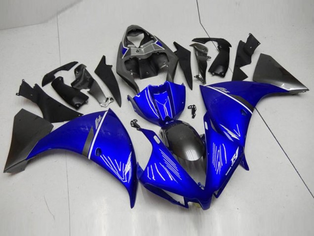 2012-2014 Schwarz Blau YZF R1 Motorrad Verkleidung