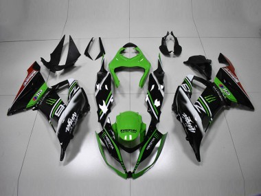 2013-2018 Grün Schwarz Weiß ZX6R Motorrad Verkleidung